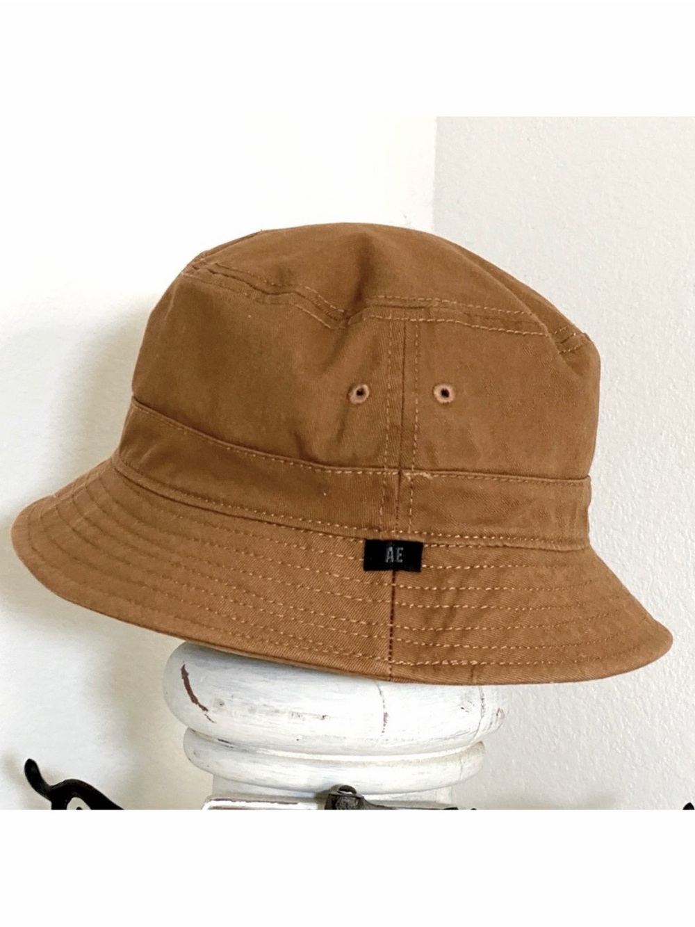 New American Eagle Outfitters Bucket Hat L brown Tan canvas L/XL unisex - Picture 2 of 8